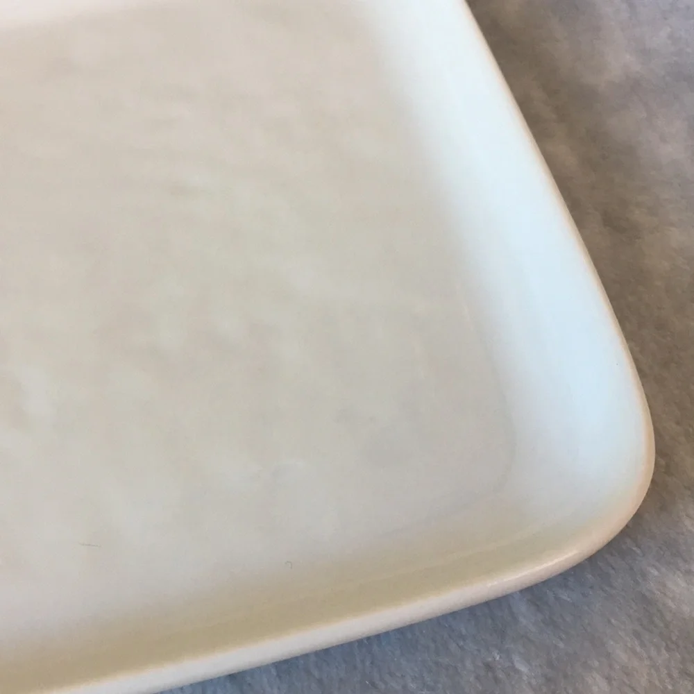 Crate & Barrel Square White Ceramic Soap or Trinkey Dish NWT5”x5”dishwasher safe
